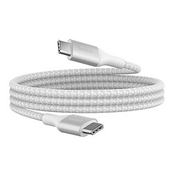 Belkin Câble USB-C vers USB-C 240W - renforcé (blanc) - 1 m pas cher