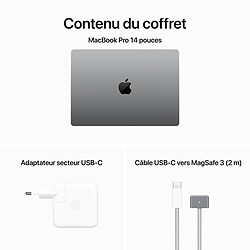 Apple MacBook Pro M3 14" Gris sidéral 16 Go/1 To (MXE03FN/A) · Reconditionné pas cher