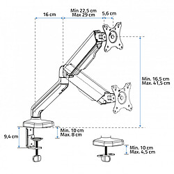 Advance ADV-ARM1M MecaMounts Single - Support articulé 1 écran