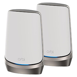 Netgear Orbi WiFi 6E Premium Quad Band Mesh RBKE962 Routeur RBRE960 Quad-Band Wi-Fi 6E AX11000 (1200 + 2400 + 2400 + 4800 Mbit/s) MU-MIMO + point d'accès RBSE960 Quad-Band Wi-Fi 6E AX11000 (1200 + 2400 + 2400 + 4800 Mbit/s) - Compatible Amazon Alexa et Google Assistant