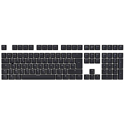 Designed by GG Keycaps Doubleshot ISO FR (Noir) Lot de touches de remplacement - touches en PBT - profil OEM - double injection - AZERTY, Français