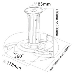 Avis Goobay Projector Mount (Argent)