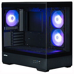 Zalman P30 Black Boîtier MiniTour avec panneau et façade en verre trempé et 3 ventilateurs ARGB