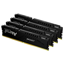 Kingston FURY Beast 64 Go (4 x 16 Go) DDR5 6000 MHz CL40 Kit Quad Channel 4 barrettes de RAM DDR5 PC5-48000 - KF560C40BBK4-64