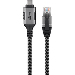 Goobay Câble Ethernet USB-C 3.1 vers RJ45 CAT 6 FTP - M/M - 1 m