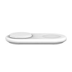 Belkin Chargeur Magsafe Qi2 15W + chargeur pour Airpods (Blanc)