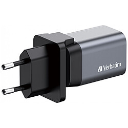 Verbatim GNC-35 Chargeur mural GaN avec 1 port USB-C PD 35W et 1 port USB-A QC 3.0