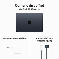 Apple MacBook Air M3 15 pouces (2024) Minuit 24 Go/512 Go (MC9L4FN/A) pas cher