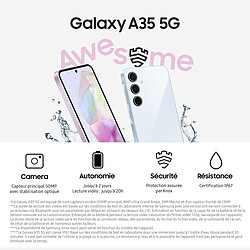 Avis Samsung Galaxy A35 5G Bleu (8 Go / 256 Go)