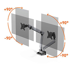 Avis Durable Support de moniteur Select Plus pour 2 écrans avec double système de fixation