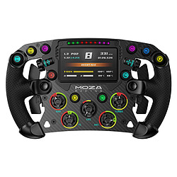 Moza Racing FSR Formula Wheel Volant - tableau de bord 4.3" - palettes à double embrayage - 15 configurations possibles - système de dégagement rapide - compatible PC