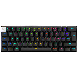 Logitech G Pro X 60 Lightspeed (Noir) Clavier gaming sans fil - format 60% - interrupteurs tactiles optiques (switches GX Optiques) - technologie Lightspeed - rétro-éclairage RVB avec technologie Lightsync - AZERTY, Français