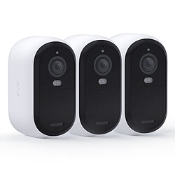 Arlo Essential 2K Outdoor + paneau solaire - Blanc (x 3) 