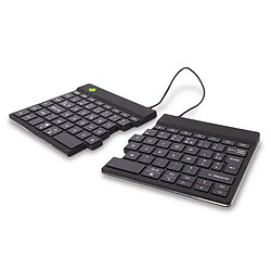 R-Go Split Break Wireless Keyboard (Noir) Clavier sans fil ergonomique en deux parties (AZERTY, Français)