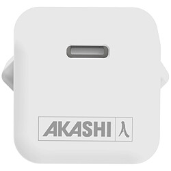 Akashi Chargeur secteur USB-C 30W Origine France Garantie Blanc