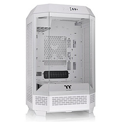 Thermaltake The Tower 300 - Blanc Boîtier Mini Tour avec 3 panneaux en verre trempé et 2 ventilateurs ARGB 140 mm