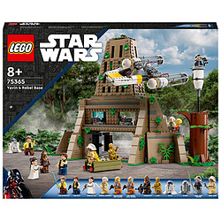 LEGO Star Wars 75365 La Base Rebelle de Yavin 4 Set Comprenant 10 Minifigurines dont Luke Skywalker, la Princesse Leia, Chewbacca, plus 2 Figurines de Droïdes, un Y-wing et une Salle de Briefing