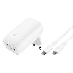 Belkin Chargeur secteur 3 ports USB-C 67 W avec câble USB-C vers USB-C 2 m