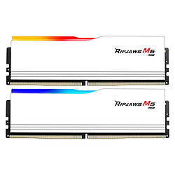 G.Skill Ripjaws M5 RGB 64 Go (2 x 32 Go) DDR5 5200 MHz CL40 - Blanc