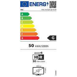 MSI 34" OLED - MAG 341CQP QD-OLED pas cher