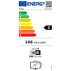 Hisense 75E7NQ Pro pas cher