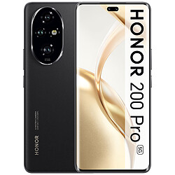 Honor 200 Pro 5G Noir (12 Go / 512 Go) Smartphone 5G-LTE Dual SIM IP65 - Snapdragon 8s Gen 3 8-Core 3.00 GHz - RAM 12 Go - Ecran tactile AMOLED 120 Hz 6.78" 1224 x 2700 - 512 Go - NFC/Bluetooth 5.3 - 5200 mAh - Android 14