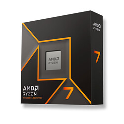 AMD Ryzen 7 9700X (3.8 GHz / 5.5 GHz) Processeur 8-Core 16-Threads socket AM5 GameCache 40 Mo 4 nm TDP 65W (version boîte sans ventilateur - garantie constructeur 3 ans)