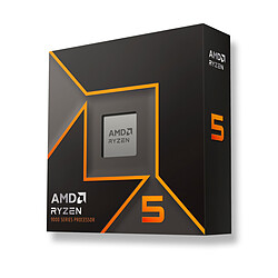 AMD Ryzen 5 9600X (3.9 GHz / 5.4 GHz) Processeur 6-Core 12-Threads socket AM5 GameCache 38 Mo 4 nm TDP 65W (version boîte sans ventilateur - garantie constructeur 3 ans)