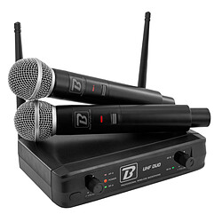 BoomTone DJ UHF Duo Système de 2 microphones UHF sans fil - dynamique unidirectionnel