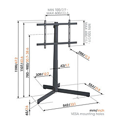 Vogel's TVS 3690 Support Pied TV (Noir) pas cher