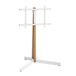 Vogel's TVS 3695 Support Pied TV (Bois et Blanc) Support sur pied pour téléviseur de 40 à 77" - Réglable en hauteur - Charge maximale 50 kg