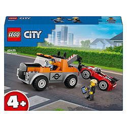 LEGO City 60435 La dépanneuse et la voiture de sport Jouet de Construction pour Enfants Garçons et Filles dès 4 Ans, Cadeau d'Anniversaire, Minifigurines et des Accessoires