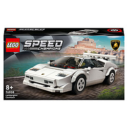 LEGO Speed Champions 76908 Lamborghini Countach Jeu de construction - Modèle réduit collector de la supercar mythique pour les enfants de 8 ans et plus - Inclut une minifigurine de pilote, avec un casque et une clé à molette (262 pièces)