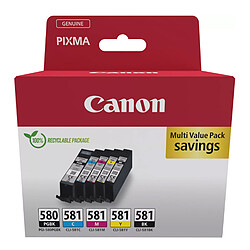 Canon PGI-580BK/CLI-581 BK/C/M/Y Multipack 5 couleurs