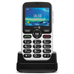 Doro 5860 Blanc/Noir Téléphone 4G LTE - Unisoc UMS9117 - Ecran tactile 2.4" 240 x 320 - 128 Mo - Bluetooth 5.0 - Batterie 1000 mAh - compatible appareils auditifs