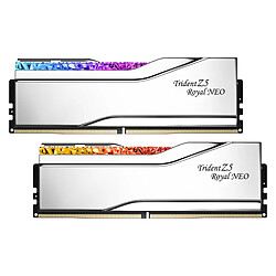 G.Skill Trident Z5 Royal Neo 32 Go (2 x 16 Go) DDR5 6000 MHz CL26 - Argent