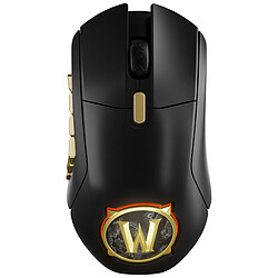 SteelSeries Aerox 9 Wireless (World of Warcraft Edition) Souris sans fil pour gamer IP54 - droitier - Bluetooth/RF 2.4 GHz - capteur optique TrueMove Air 18000 dpi - 18 boutons programmables - rétro-éclairage RGB