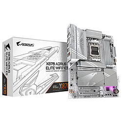 Gigabyte X870 AORUS ELITE WIFI7 ICE Carte mère ATX Socket AM5 AMD X870 - 4x DDR5 - M.2 PCIe 5.0 - USB 4.0 - PCI-Express 5.0 16x - Wi-Fi 7 - LAN 2.5 GbE