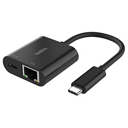 Belkin Adaptateur USB-C vers RJ45 Gigabit Ethernet passtrhough 100 W Adaptateur USB-C vers RJ45 Gigabit Ethernet avec Power Delivery 100 W