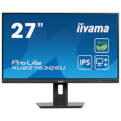 iiyama 27" LED - ProLite XUB2763QSU-B1 Ecran PC 2.5K - 2560 x 1440 pixels - 2 ms (gris à gris) - Format large 16/9 - Dalle IPS - 100 Hz - Adaptative Sync - DisplayPort/HDMI - Pivot - Hub USB 3.0 - Noir