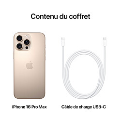 Apple iPhone 16 Pro Max 256 Go Titane Sable pas cher