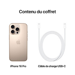 Apple iPhone 16 Pro 128 Go Titane Sable pas cher