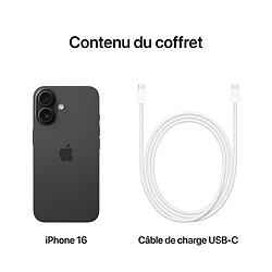 Apple iPhone 16 256 Go Noir pas cher