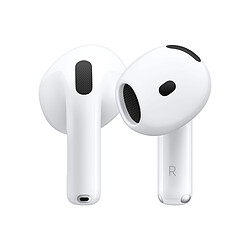 Apple AirPods 4 avec Réduction active du bruit Écouteurs intra-auriculaires True Wireless - Bluetooth - Commandes/Micro - Réduction de bruit active - Autonomie 4 + 16 h - Boîtier de charge sans fil (USB-C) avec haut-parleur pour Localiser