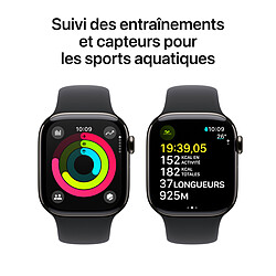 Acheter Apple Watch Series 10 GPS + Cellular 42 mm Titane Ardoise Bracelet Sport Noir M/L