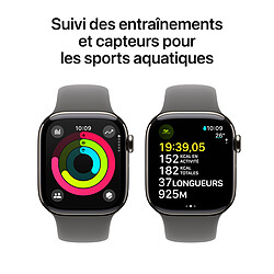 Acheter Apple Watch Series 10 GPS + Cellular 42 mm Titane Naturel Bracelet Sport Gris Minéral M/L