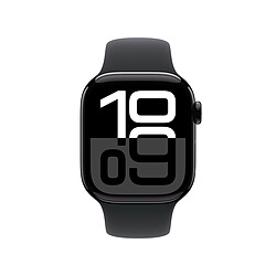 Apple Watch Series 10 GPS + Cellular 42 mm Aluminium Noir de Jais Bracelet Sport Noir M/L