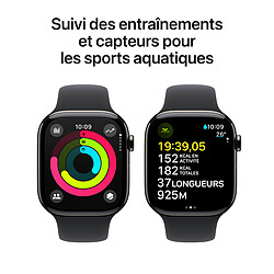 Acheter Apple Watch Series 10 GPS + Cellular 46 mm Titane Ardoise Bracelet Sport Noir M/L