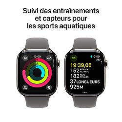 Acheter Apple Watch Series 10 GPS + Cellular 46 mm Titane Naturel Bracelet Sport Gris Minéral M/L