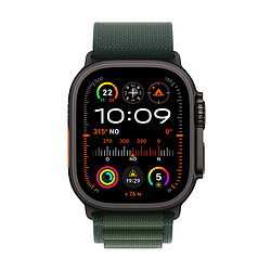 Apple Watch Ultra 2 GPS + Cellular  49 mm Titane Noir Bracelet Alpine Vert Foncé S